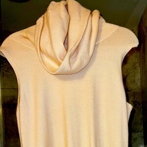 Ralph Lauren Cream Cashmere/Wool Cowl Neck Sweater Dress Large